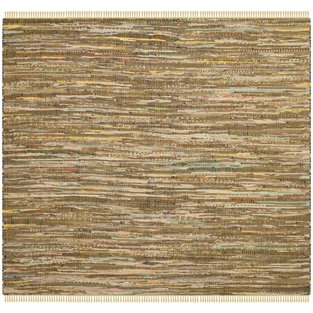 Safavieh Rag Rug Square Area Rug Yellow & Multicolor - 6 x 6 ft. RAR127H-6SQ